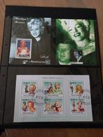 Velletjes Marilyn Monroe, Michael Jackson, David Bowie, Ophalen of Verzenden, Gestempeld, Overige thema's