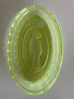 Vintage groene schaal Leerdam annagroen uraniumglas, Antiek en Kunst, Ophalen