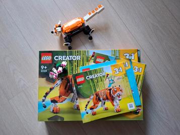 Lego creator 31129 tijger, wasbeer, vis beschikbaar voor biedingen