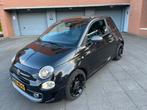 Fiat 500-S  105pk 2017 Zwart xenon,navigatie,parktronic, Auto's, Fiat, Voorwielaandrijving, Zwart, Leder en Stof, Zwart