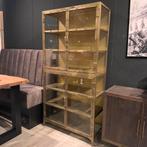 Stijlvolle vitrinekast van messing, Ophalen, Gebruikt