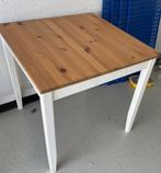 tafeltje, bureautje, Lerhamn, 75 x 75, grenen, stoeltje, Ophalen, Gebruikt, Vierkant, 55 tot 75 cm