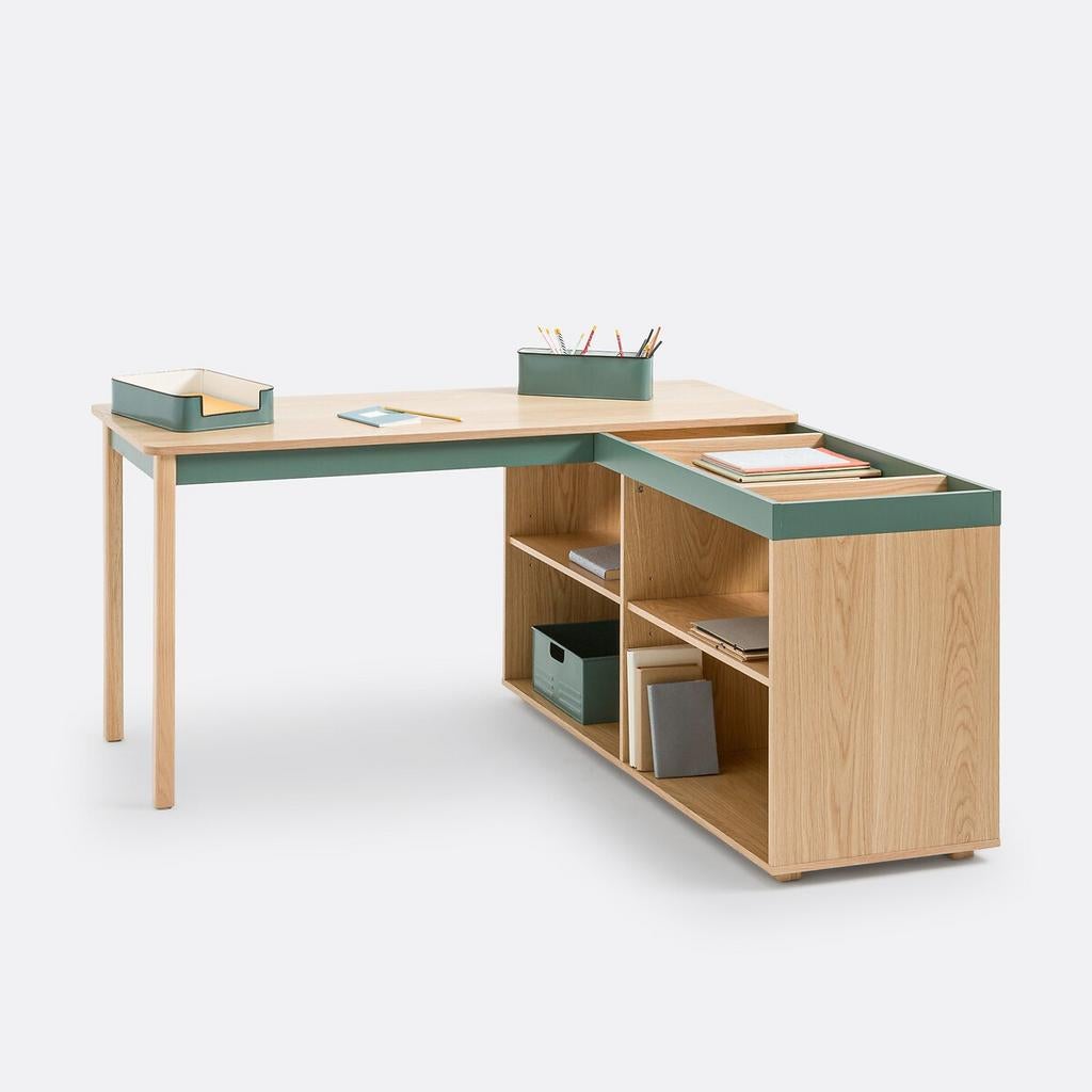 La Redoute Lina Hoekbureau met Opberging - Omkeerbaar, Huis en Inrichting, Bureaus, Ophalen, Zo goed als nieuw