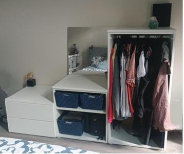 IKEA modulaire kledingkast wit €100 beschikbaar voor biedingen
