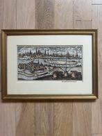 Prent van het oude Maastricht aan de Maas., Ophalen of Verzenden