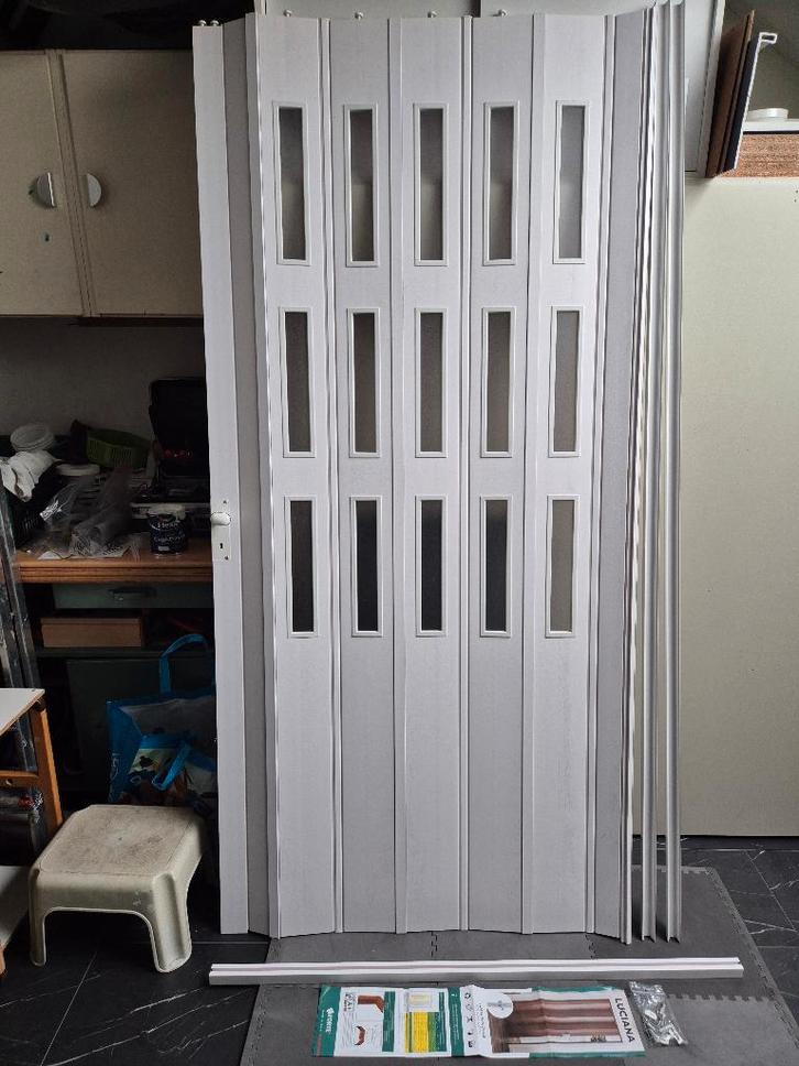 Vouwdeur, Doe-het-zelf en Verbouw, Deuren en Horren, Nieuw, Binnendeur, 200 tot 215 cm, 80 tot 100 cm, Kunststof, Vouwdeur, Ophalen