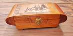 Antiek vintage sieradendoosje - Hout - fluweel., Antiek en Kunst, Ophalen of Verzenden
