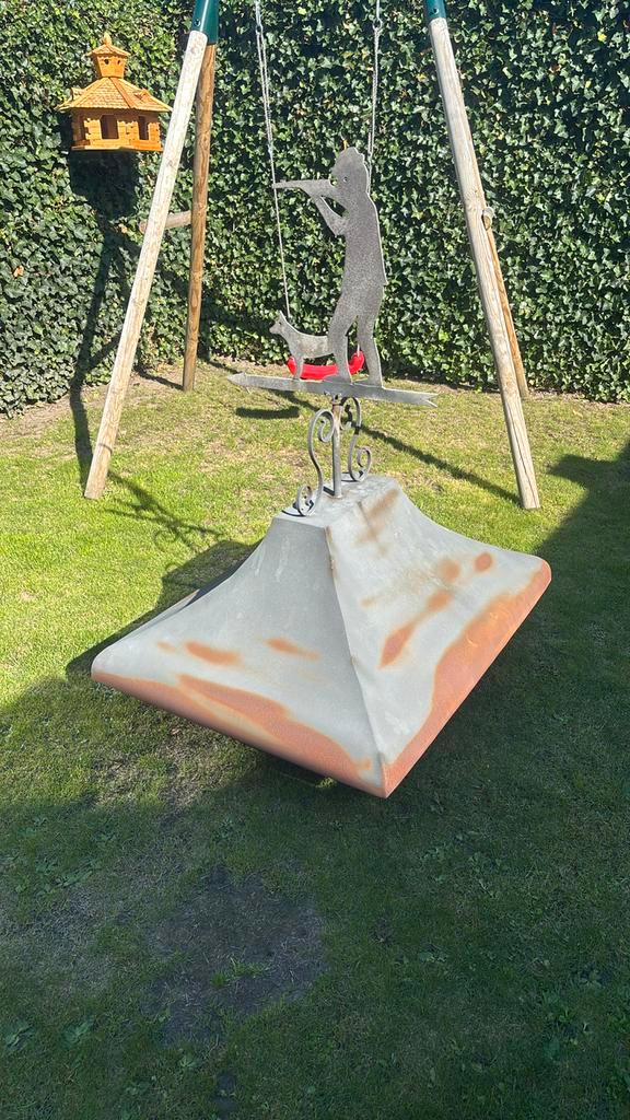 Schoorsteenkap met windwijzer, Doe-het-zelf en Verbouw, Dakpannen en Dakbedekking, Zo goed als nieuw, Zwart, Minder dan 5 m², Ophalen