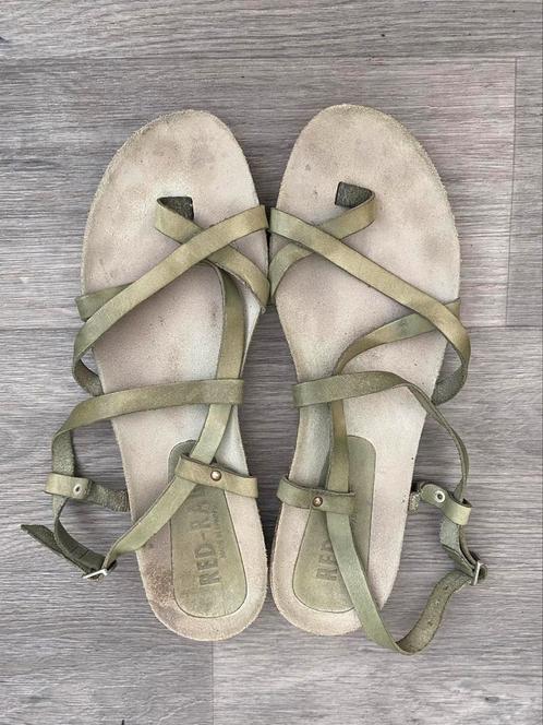 Red Rag mosgroene sandalen maat 42, Kleding | Dames, Schoenen, Zo goed als nieuw, Sandalen of Muiltjes, Groen, Verzenden