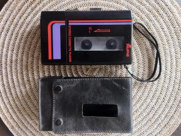Vintage Fujino Walkman met leren hoes, Audio, Tv en Foto, Walkmans, Discmans en Minidiscspelers, Walkman, Ophalen of Verzenden