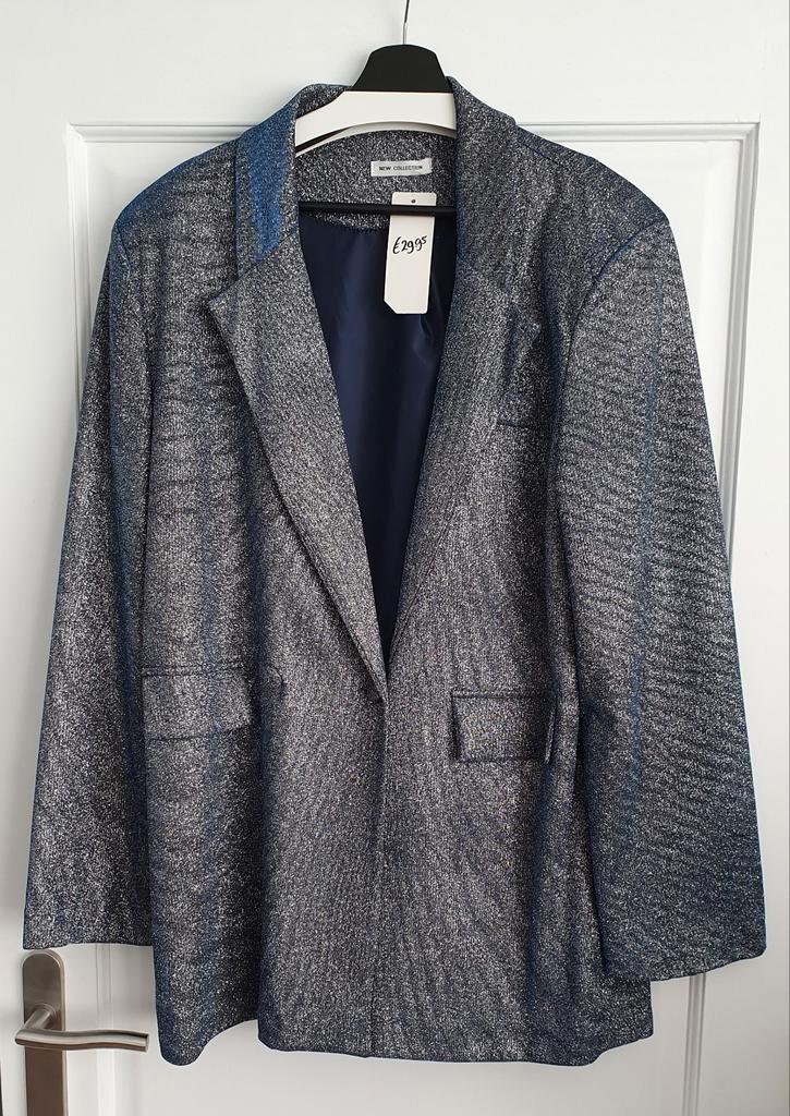 Nieuwe glitter blazer met prijskaartje, Kleding | Dames, Jasjes, Kostuums en Pakken, Nieuw, Jasje, Maat 46/48 (XL) of groter, Blauw