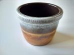 Bloempot Scheurich in bruin en grijs jaren 60 puntgaaf, Tuin en Terras, Bloempotten, Rond, Binnen, Ophalen of Verzenden, Zo goed als nieuw