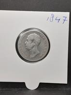 Halve gulden 1847 koning Willem II, Postzegels en Munten, Munten | Nederland, ½ gulden, Zilver, Ophalen of Verzenden, Losse munt