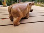 schitterende hand gemaakte houten nijlpaard 22x9,5 cm, Antiek en Kunst, Ophalen of Verzenden