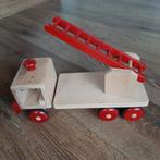 Vintage Houten Brandweerauto Speelgoed, Ophalen of Verzenden, Gebruikt