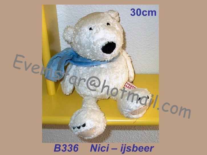 B336 IJsbeer - Nici : ijsbeertje (30cm), Kinderen en Baby's, Speelgoed | Knuffels en Pluche, Zo goed als nieuw, Overige typen