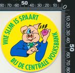 Sticker: Centrale Volksbank - Wie slim is spaart bij de, Ophalen of Verzenden