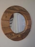 Ronde spiegel houtlook, Ophalen of Verzenden