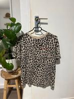 Bershka Shirt - Panterprint, Beige, Korte mouw, Maat 36 (S), Gedragen