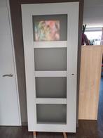 opdekdeur, melkglas. 2.10x0.83 m  75 euro, 80 tot 100 cm, Binnendeur, Ophalen of Verzenden, Zo goed als nieuw