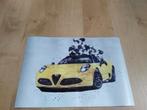 Canvas poster alfa Romeo 4c, Minder dan 50 cm, Nieuw, Ophalen of Verzenden, Foto of Poster