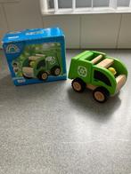Houten vuilnisauto baby speelgoed beuken, Ophalen of Verzenden, Zo goed als nieuw, Rij- of Hobbelspeelgoed