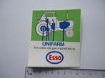 sticker Esso oil Unifarm traktor boer retro tractor landbouw, Verzamelen, Stickers, Verzenden