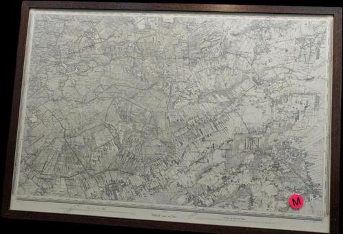 Topografische kaart midden Friesland., Verzamelen, Foto's en Prenten, Zo goed als nieuw, Voor 1940, Ophalen
