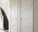 Moderne witte binnendeur 4 vaks stomp en opdek
