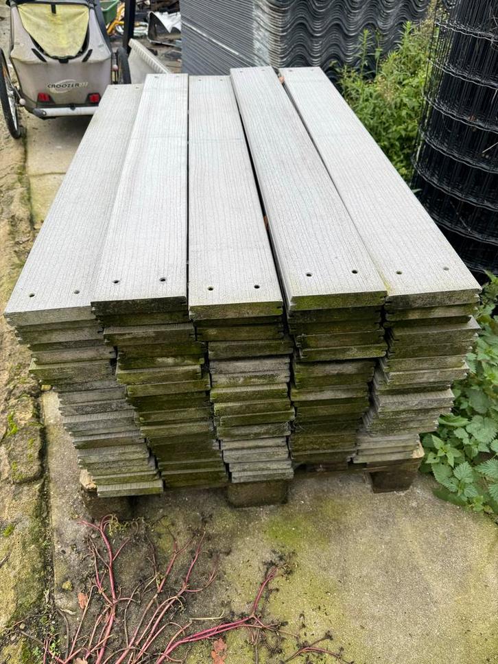 Composiet Vlonderplanken - 104 stuks (17m2), Tuin en Terras, Terrasdelen en Vlonders, Gebruikt, Composiet, Ophalen