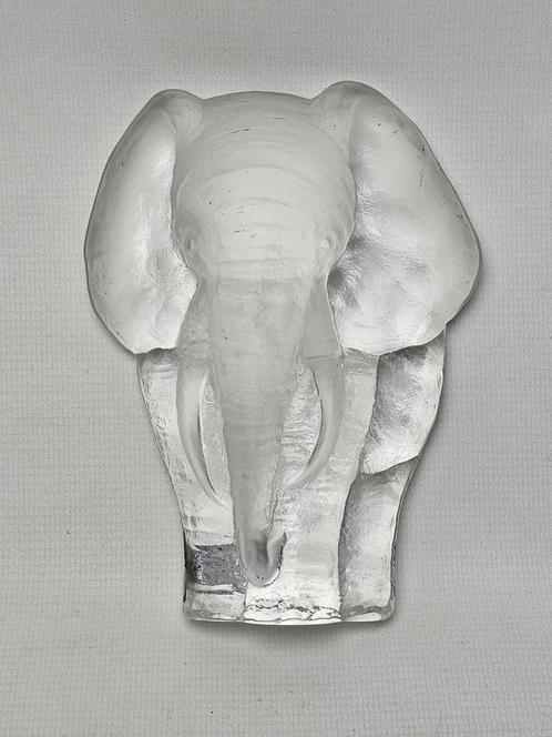 # Mats Jonasson Kristal Olifant Sculptuur. Press paper, Antiek en Kunst, Antiek | Glas en Kristal, Ophalen of Verzenden