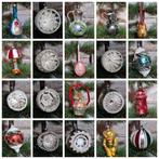 Oude antiek vintage kerstballen beertje mandje vuurtoren ban, Diversen, Kerst, Ophalen of Verzenden, N, N, N