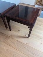 2 prachtige mahoniehouten tafeltjes 60x60x50, Ophalen, 50 tot 100 cm, 50 tot 75 cm, Vierkant
