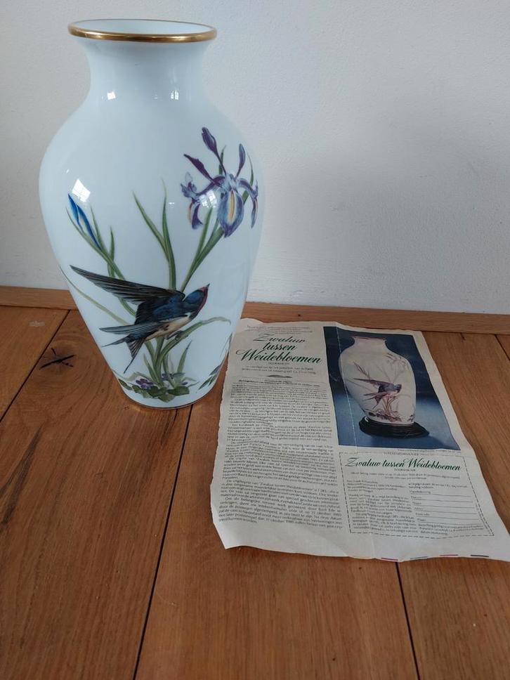 Vaas The Meadowland Bird vase. Franklin porselein, Antiek en Kunst, Antiek | Vazen, Ophalen of Verzenden