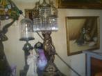 brons lamp met kristalenpegels  groot, Ophalen, Brons