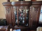 Antieke vitrinekast met glas, Ophalen of Verzenden