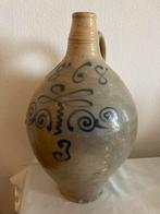 Antieke Steengoed Kruik 1868 - Blauwe Deco, Antiek en Kunst, Antiek | Keramiek en Aardewerk, Ophalen of Verzenden