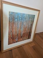 Kunstposter Berkenbos met Gouden Lijst, Antiek en Kunst, Kunst | Tekeningen en Foto's, Ophalen of Verzenden