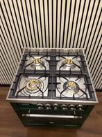 Luxe Groene Boretti Fornuis 4 pits 70x60 cm, Witgoed en Apparatuur, Fornuizen, Fornello Esperta, Ophalen of Verzenden, Zo goed als nieuw
