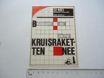 sticker PROTEST Kruisraketten Koude oorlog den bosch retro beschikbaar voor biedingen
