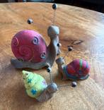 3 kleurige decoratieve slakken., Ophalen of Verzenden, Zo goed als nieuw