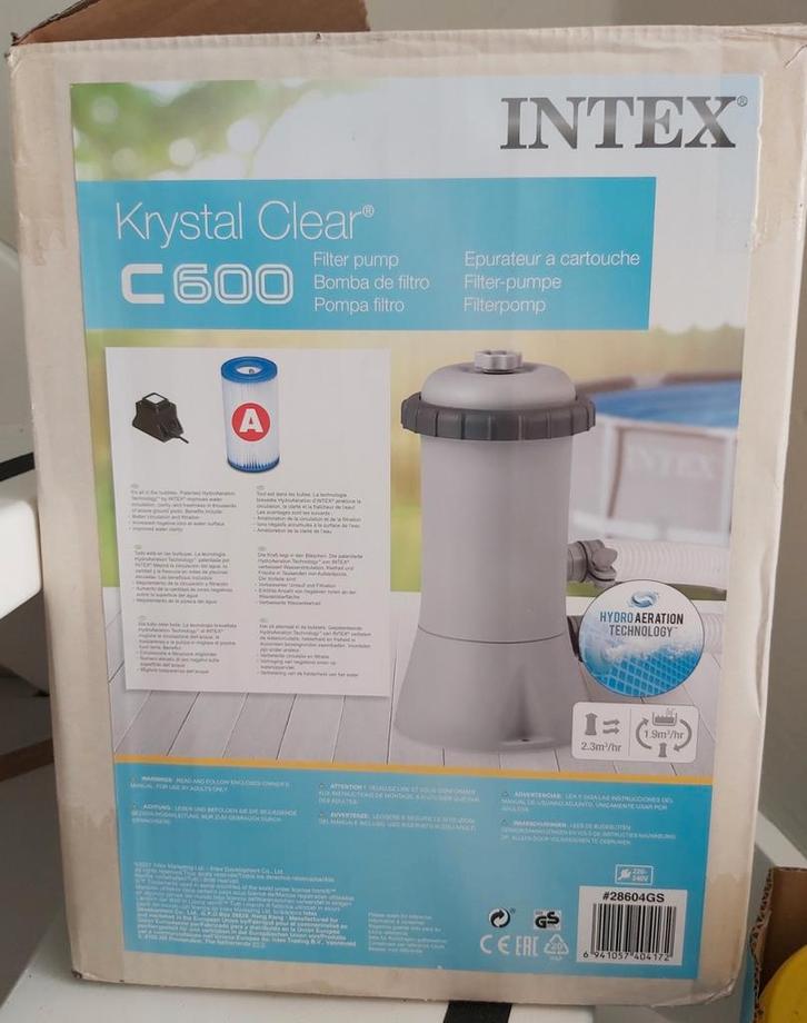 Te koop: zwembadpomp Intex Krystal Clear C600 incl. 1 filter, Tuin en Terras, Zwembad-toebehoren, Gebruikt, Zwembadpomp, Ophalen