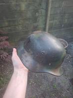 Wo2/ww2 m42 camo tricolor stahlhelm, Verzamelen, Militaria | Tweede Wereldoorlog, Ophalen of Verzenden, Landmacht, Duitsland, Helm of Baret