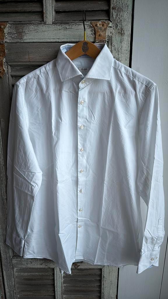 Schitterend VAN GILS overhemd in maat 44, Kleding | Heren, Overhemden, Zo goed als nieuw, Halswijdte 43/44 (XL), Wit, Ophalen of Verzenden