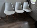 Eetkamerstoel witte kuip (3 stuks), Huis en Inrichting, Stoelen, Ophalen, Gebruikt, Drie, Wit