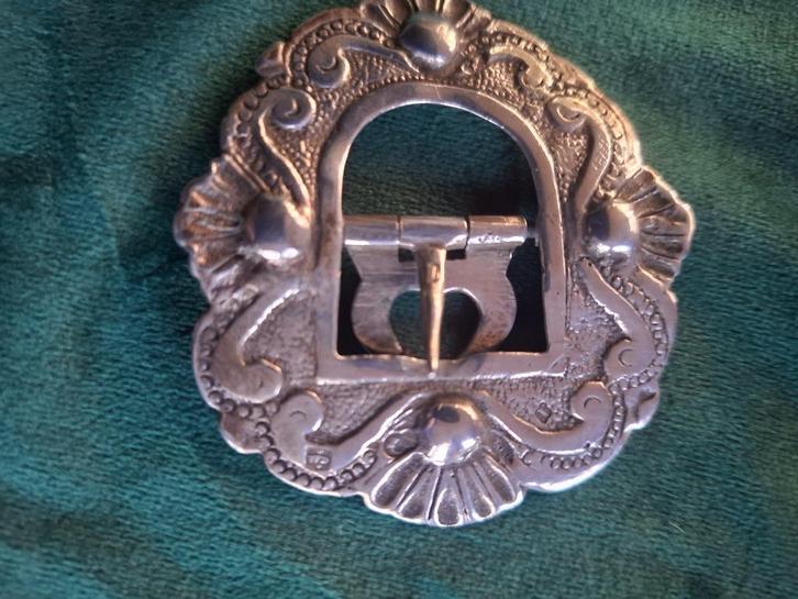 schoengesp/riemgeps/kuitgesp, Antiek en Kunst, Antiek | Goud en Zilver, Zilver, Ophalen of Verzenden