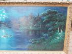 Prachtig sereen schilderij met water., Ophalen