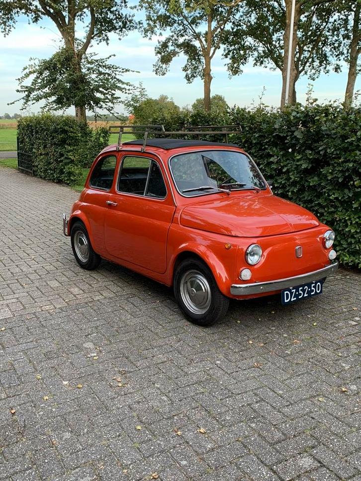 Fiat 500L  oldtimer (bj 1969), Auto's, Fiat, Particulier, 500L, Benzine, Hatchback, Geïmporteerd, Rood, Zwart, Ophalen