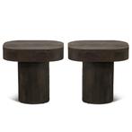 Nachtkastjes Japandi stijl bijzet tafel met ronde rand Nieuw, Ophalen, Nieuw, Minder dan 45 cm, Minder dan 55 cm