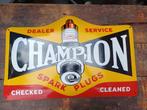 Champion emaille reclame bord, Ophalen of Verzenden, Zo goed als nieuw, Reclamebord